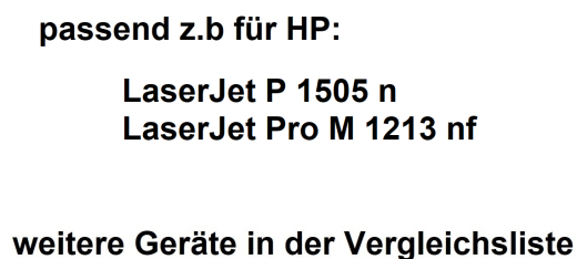 CB436A Alternativ Toner Black für HP / ~CB436A / 2.000 Seiten