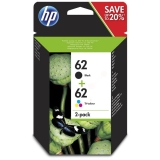 HP Original Combopack // Nr.62 // N9J71AE // // original HP / N9J71AE / BK=200 / C,M,Y=165 Seiten