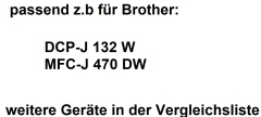 Brother LC121/123 Alternativ Seestern Tinte Black  14,6ml